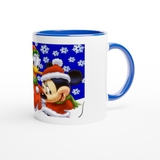 Mickey, Minnie and Donald Duck Snowflakes Mug with Color Inside