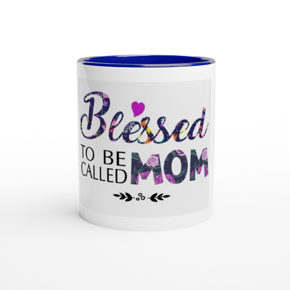 Blessed to be Called Mom Mug with Color Inside