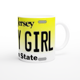 Jersey Girl License Plate 11oz Ceramic Mug