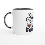 Sundays were made for football 11oz Ceramic Mug with Color Inside