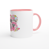 Caffeine Queen Pink 11oz Ceramic Mug with Color Inside