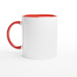 White 11oz Ceramic Mug with Color Inside