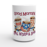 Red, White and Brew 15oz Ceramic Mug