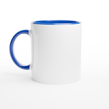 White 11oz Ceramic Mug with Color Inside