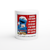 Cookie Monster Christmas White 11oz Ceramic Mug