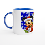 Mickey, Minnie and Donald Duck Snowflakes Mug with Color Inside