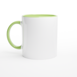 White 11oz Ceramic Mug with Color Inside