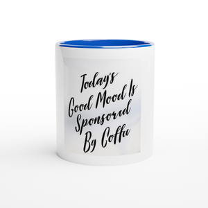 Todays Good Mood Blue Mug with Color Inside