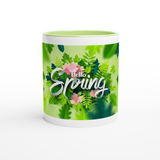 Hello Spring 11oz Ceramic Mug with Color Inside