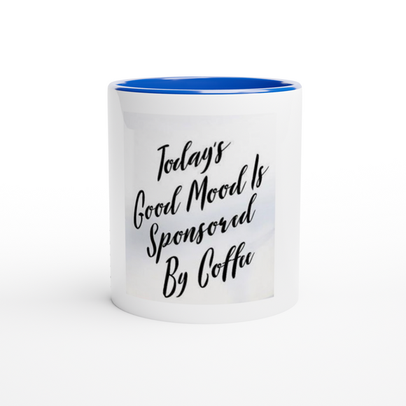 Todays Good Mood Blue Mug with Color Inside