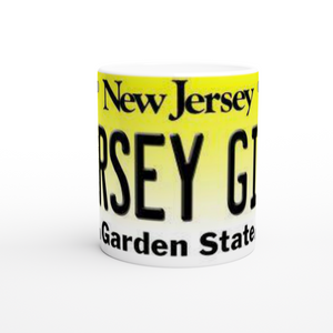 Jersey Girl License Plate 11oz Ceramic Mug