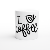 I Heart Coffee 11oz Ceramic Mug