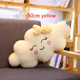 Giant New Style Kawaii Cloud Pillow Soft stuffed Cushion Lovey Smile Cloud Plush Toy For Child Baby Kid Girl lovely Gift