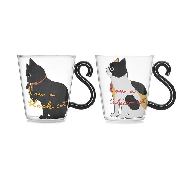 250ml Cute Kitty Glass Water Cup