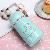 530/750Ml Thermos Mug With Straw Stainless Steel  Lid Thermal Insulation Straight Cup Thermal Water Bottle Tumbler Thermocup