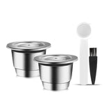 iCafilas Reusable Coffee Capsule For Nespresso Stainless Steel Espresso Coffee Filters Essenza Mini C30 &amp; Inissia D40 Maker Pod